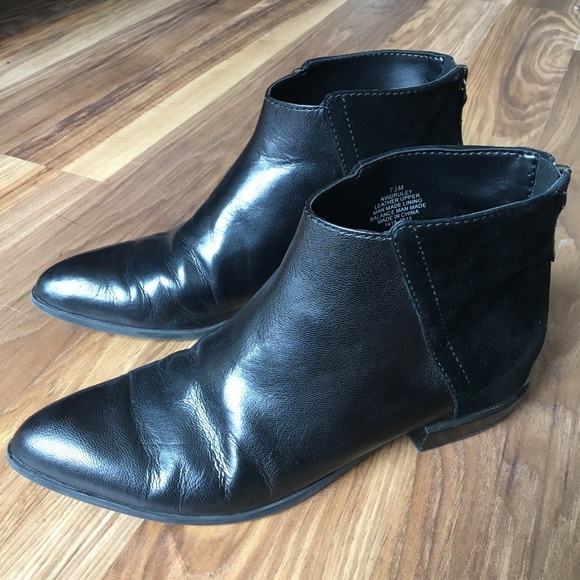 nine west leather booties